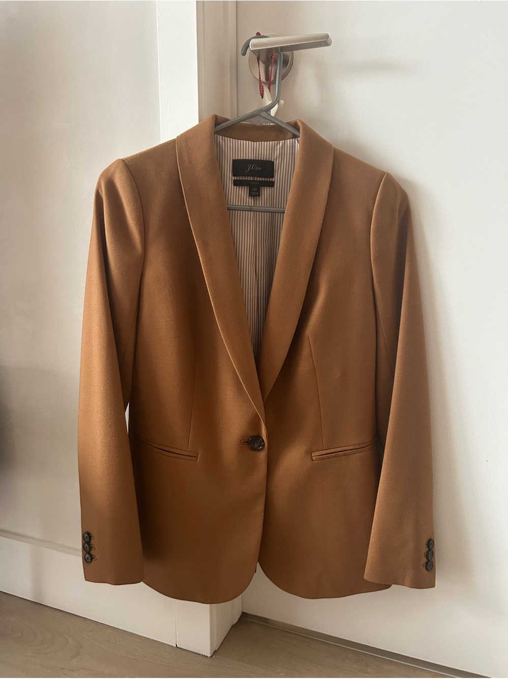 J. Crew Women's Camel Single-Button Blazer, wool, lined